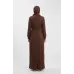 فستان حجاب بني بحزام فستان حجاب بني بحزام